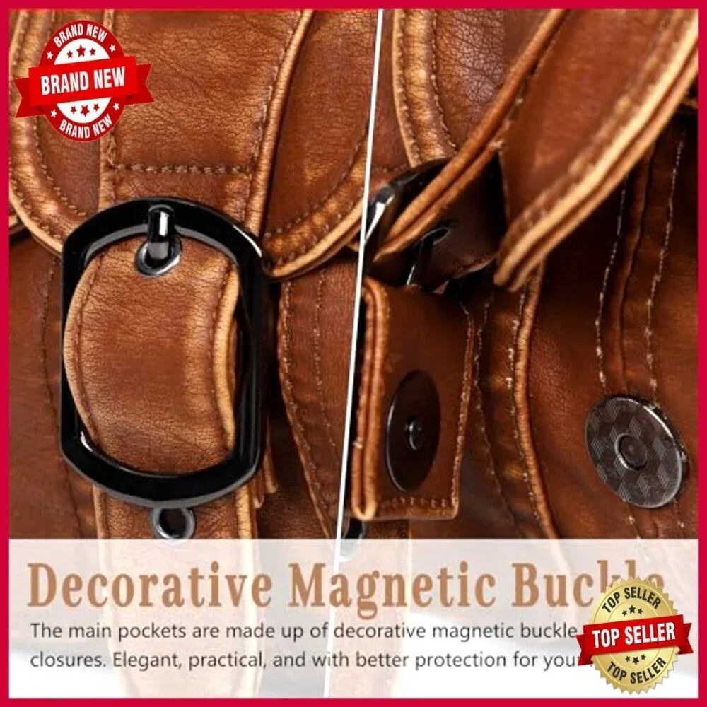 Vegan Leather Hobo Tote with Crossbody Strap, Roomy Multi-Pocket Design
